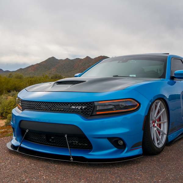 a blue Dodge Charger SRT Hellcat
